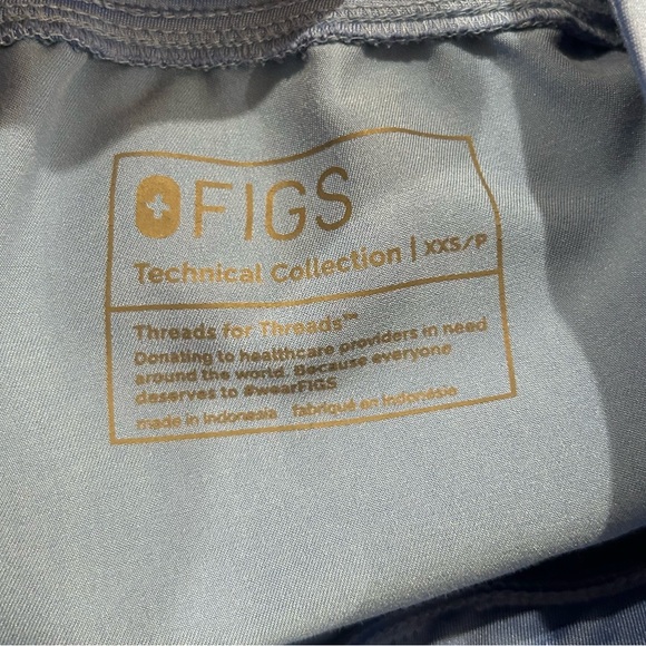 FIGS Ceil Blue Zamora™ High Waisted - Petite Jogger Scrub Pants - XXS - Petite - Picture 4 of 5